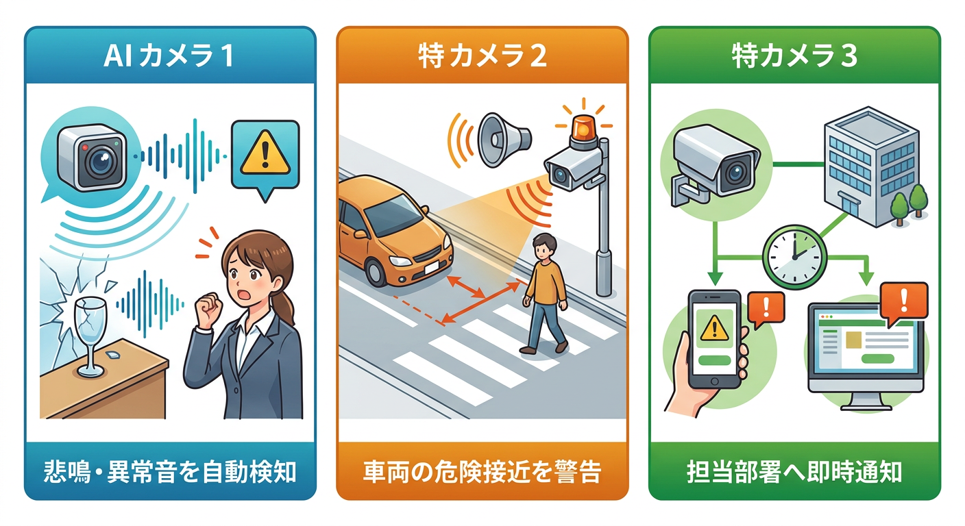 高度化見守りカメラの主な機能