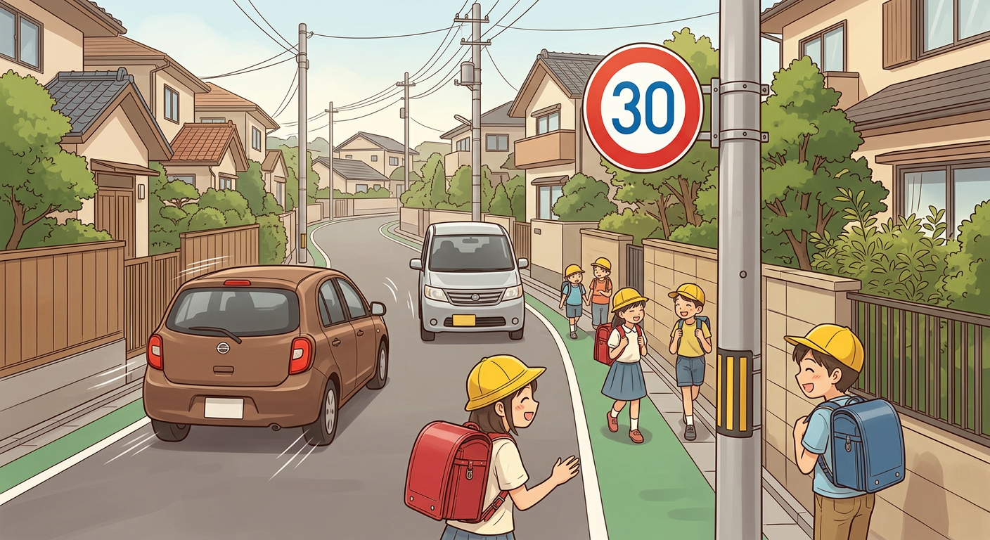 【2026年9月施行】住宅街・通学路の速度制限が30km/hへ——何が変わるの？
