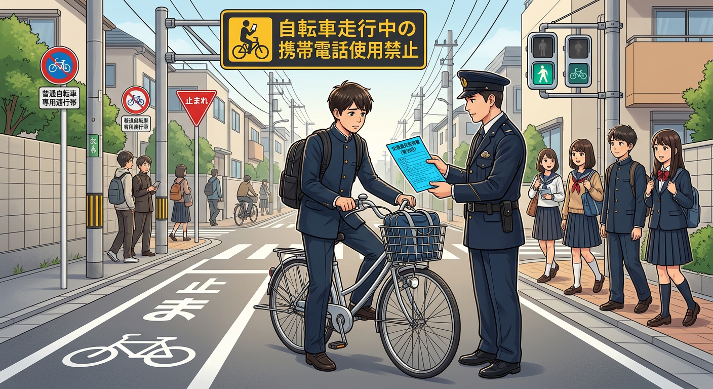 【4月から施行】自転車も「青切符」の対象に——中高生の通学に何が変わる？