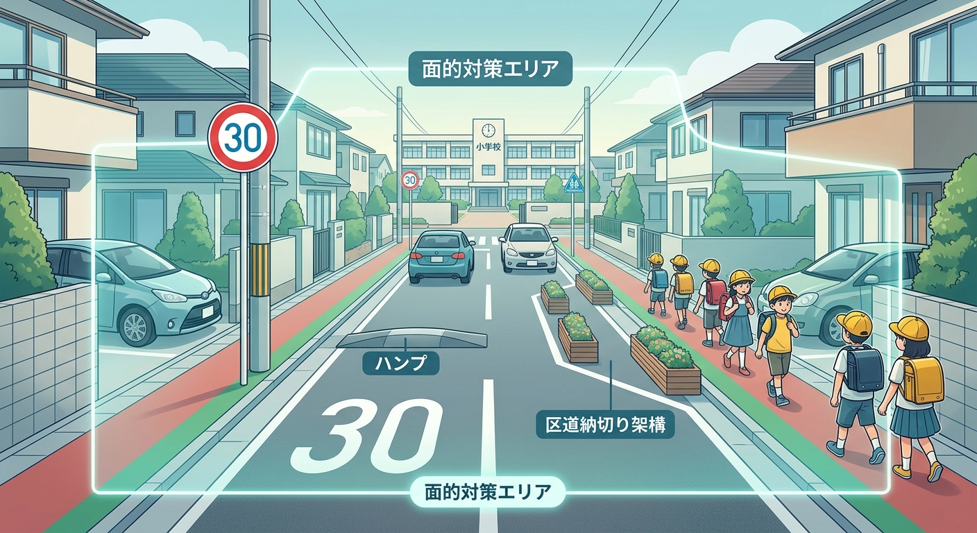 ゾーン30プラス——国交省が小学校周辺のモデル地域65箇所を選定、面的安全対策が加速