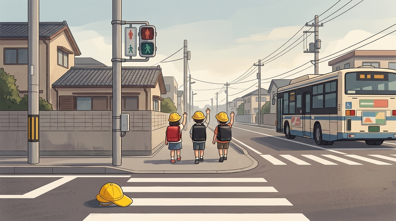 【岐阜県岐阜市】下校中の小学生が路線バスと接触 西鶉4丁目の県道 後ろ向きに歩いていたか