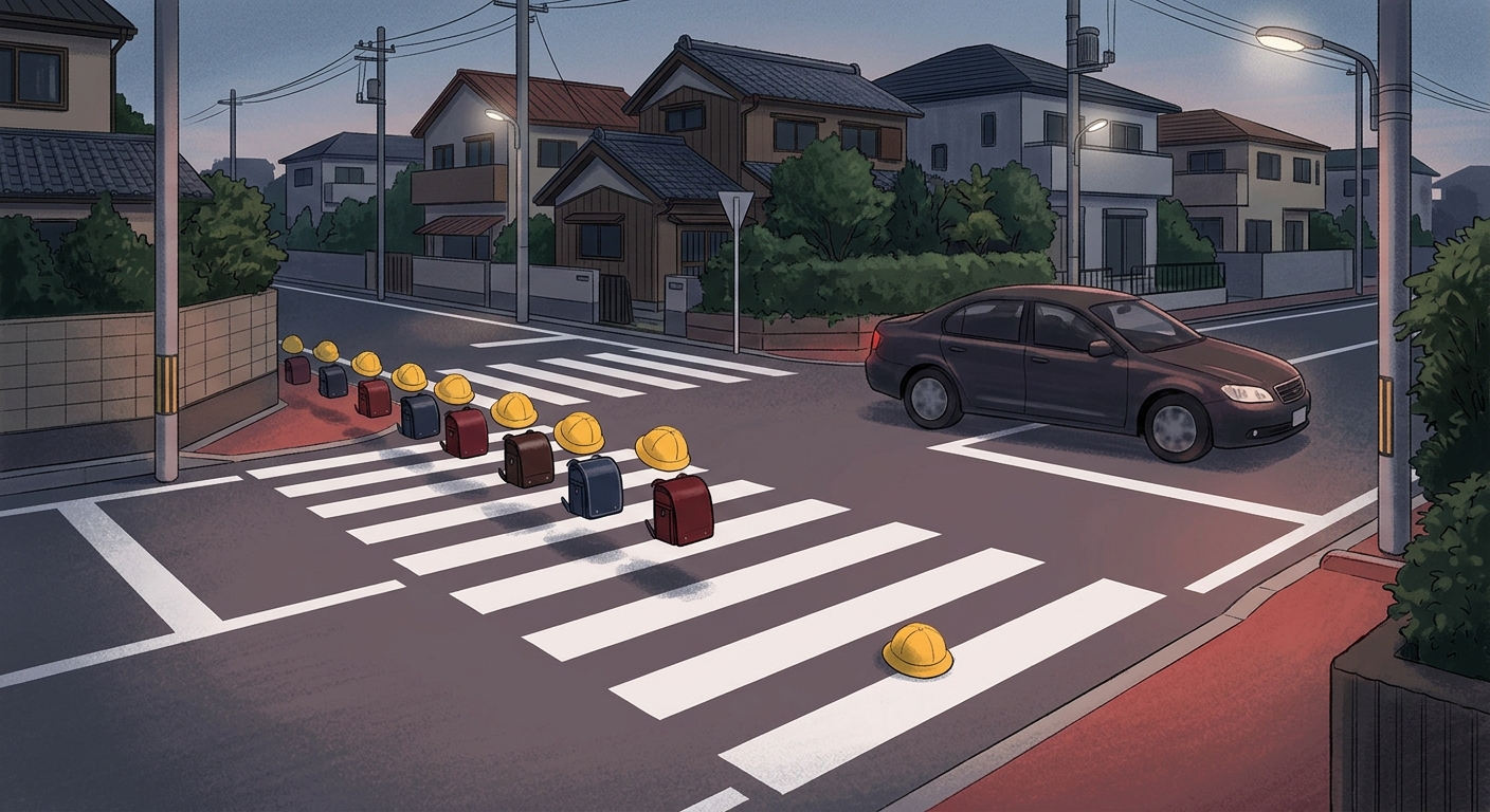 【愛知県小牧市】集団登校中の6歳女児が横断歩道で車にはねられ死亡—40歳男を過失運転致死に切替へ