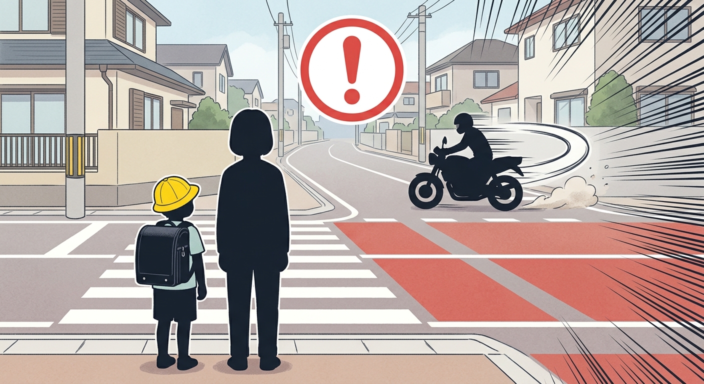 【沖縄県那覇市】スクールゾーンに無免許バイクが逃走進入し女児と男子高校生に衝突—58歳男を逮捕